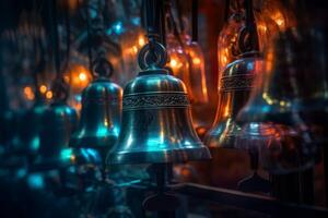 AI generated Bells cathedral religious instrumental. Generate ai photo