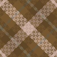 Tartan plaid pattern with texture and warm color. vector