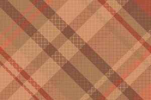 Tartan plaid pattern with texture and warm color. vector