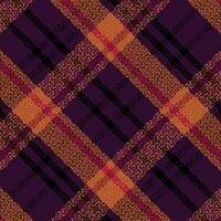 Tartan plaid pattern with texture and warm color. vector