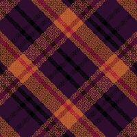 Tartan plaid pattern with texture and warm color. vector