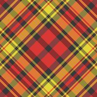 Tartan plaid pattern with texture and warm color. vector