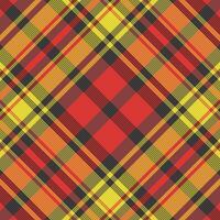 Tartan plaid pattern with texture and warm color. vector