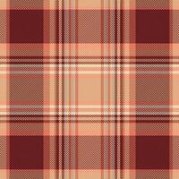 Tartan plaid pattern with texture and warm color. vector