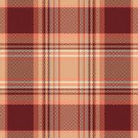 Tartan plaid pattern with texture and warm color. vector