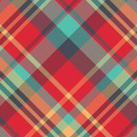 Tartan plaid pattern with texture and warm color. vector