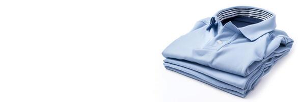 AI generated Folded polo shirt cloth banner. Generate Ai photo
