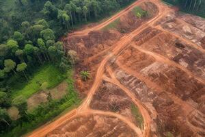 ai generado deforestación ambiental problema. generar ai foto