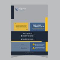 Business conference flyer template or online live webinar and corporate Business flyer, leaflet, poster layout, Business Brochure template design vector