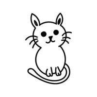 Funny cat face for prin vector