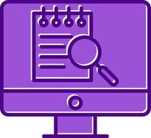 File Search Computer Vecto Icon vector