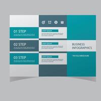 Tri fold brochure design with circle, corporate business template for tri fold flyer. Brochure design, brochure template, Business booklet, catalog, magazine, magnetic, design vector