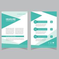 Template vector design for Brochure, Annual Report, Magazine, Poster, Corporate Presentation, Portfolio, Flyer, infographic, layout modern with blue color size A4, Front and back, Easy to use a