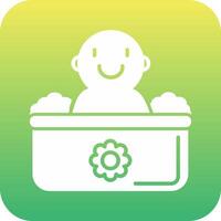 Baby Bath Vecto Icon vector