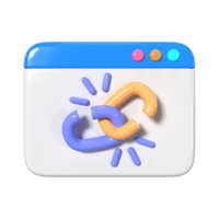 Hyperlink 3D Illustration Icon png