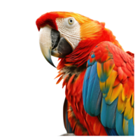 AI generated red and yellow macaw png