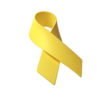 3d Yellow ribbon awareness Adenosarcoma, Bladder Bone Cancer, Endometriosis, Sarcoma, Spina Bifida. transparent illustration png