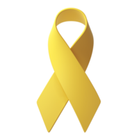 3d geel lint bewustzijn adenosarcoom, blaas bot kanker, endometriose, sarcoom, spina bifida. transparant illustratie png