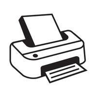 impresión máquina icono logo vector diseño modelo