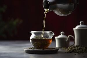 AI generated Grey herbal tea. Generate ai photo