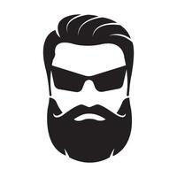 man's face icon logo vector design template