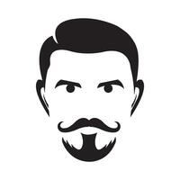 man's face icon logo vector design template