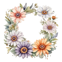 AI generated Watercolor Floral Flower Design, Watercolor Flower Arrangements Floral, Watercolor Flower Design, Flower Sublimation Floral Clipart, Wedding Decoration png