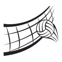 volley ball icon logo vector design template