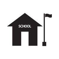 school building icon logo vector design template