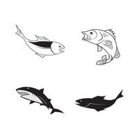 fish icon logo vector design template