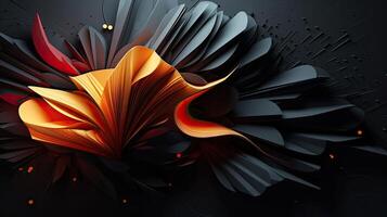 AI generated front view abstract modern luxury black background for modern wallpapers background photo