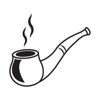 smoking pipe icon logo vector design template