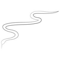 Continuous one line art drawing of venomous snake outline art vector illustration