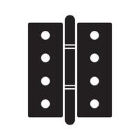 puerta bisagras icono logo vector diseño modelo