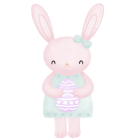 Bunny holding easter egg png