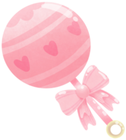 Pink Baby rattle png