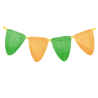 Triangular flag hanging with St.Patricks day png