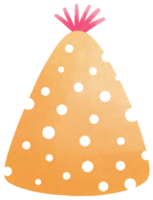 Birthday party hat with dot pattern png