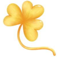 St. Patrick's Day gold shamrocks png