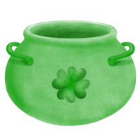 Grün Topf leeren mit Kleeblatt, St Patrick's Tag png