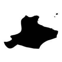 monastir gobernación mapa, administrativo división de Túnez. vector ilustración.