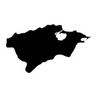 bizerta gobernación mapa, administrativo división de Túnez. vector ilustración.