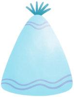 Birthday party hat with wave pattern png