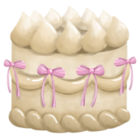 vainilla pastel con flagelación crema decoración por cinta png