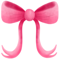 Pink ribbon with bow png