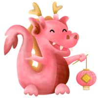 Chinese dragon holding chinese paper lantern png