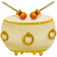 Chinese drum. A drum and sticks used to make a loud sound, Celebrating Chinese New Year png