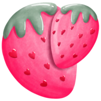 Strawberry with heart png