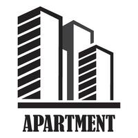 plantilla de diseño de vector de logotipo de icono de apartamento
