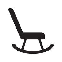 rocking chair icon logo vector design template